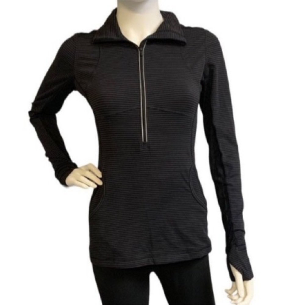Lululemon Athletica Striped Lace 1/2 Zip Jacket Size Small/XS